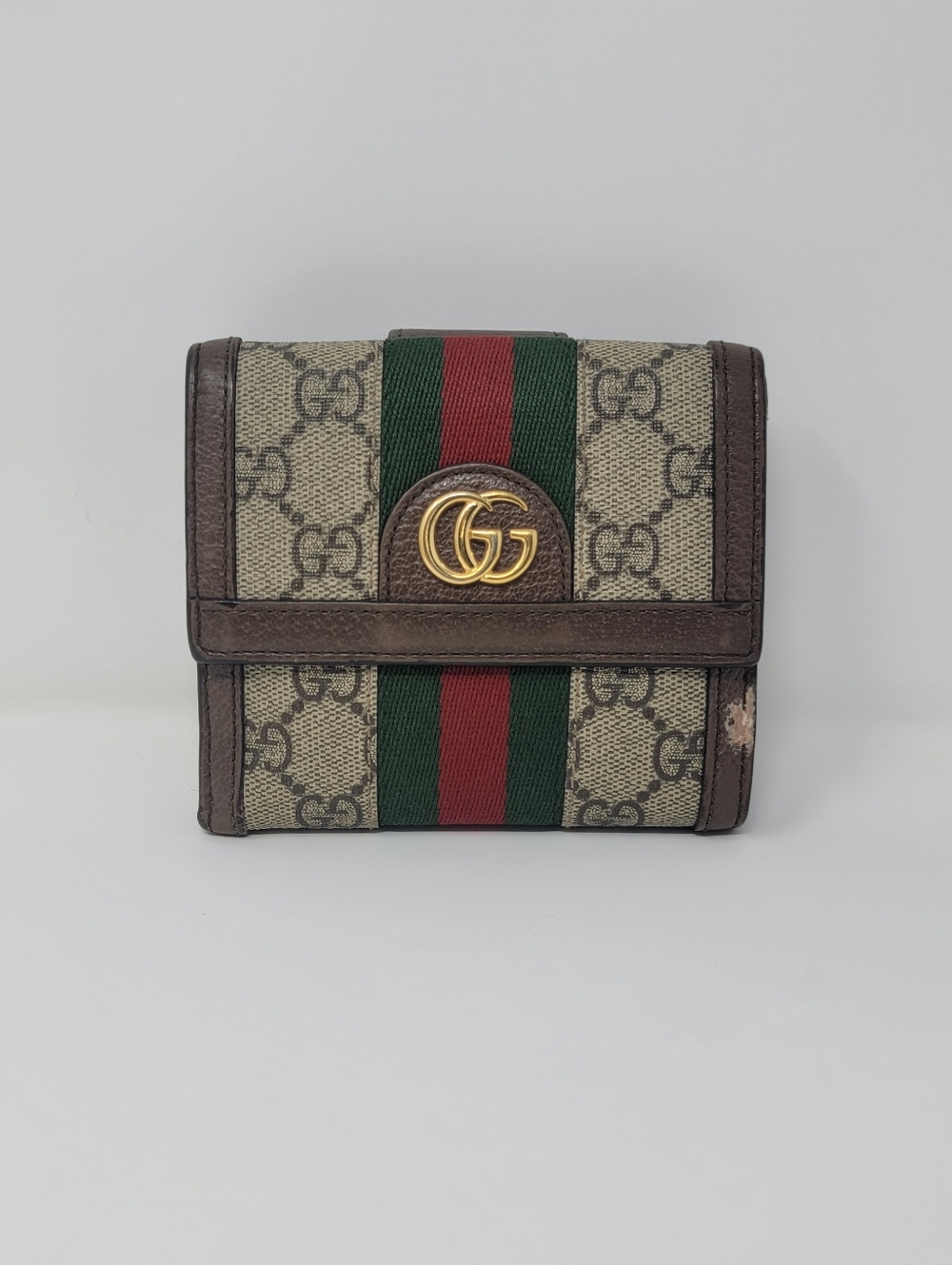 GUCCI Ophidia GG French Flap Wallet
